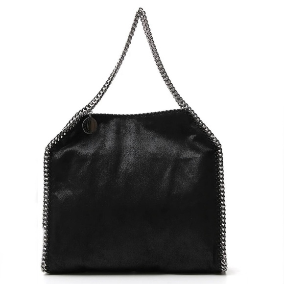 Stella McCartney Handbags - Stella McCartney Black Vegan Leather Falabella Handbag With Silver Hardware